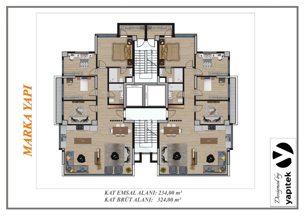 Marka Blue Life Daire Planı