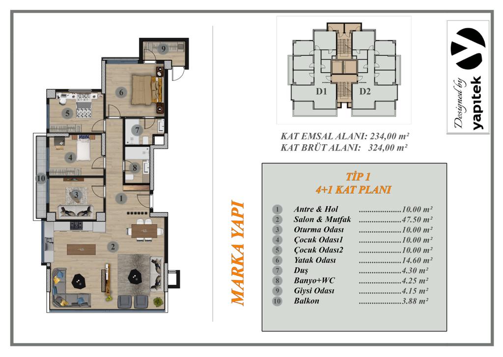 Marka Blue Life Kat Planı