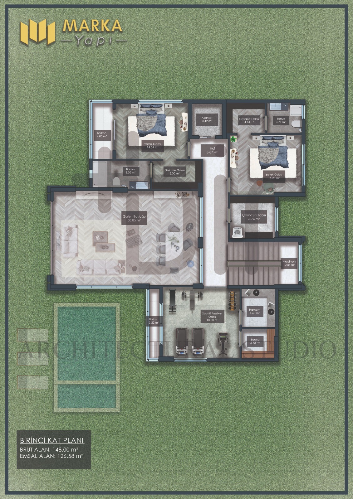 Marka Villa Kat Planı 1